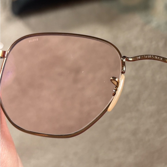 Ray Ban Hexagonal Evolve Sunglasses Pink Lenses Gold Frame - Picture 6 of 10